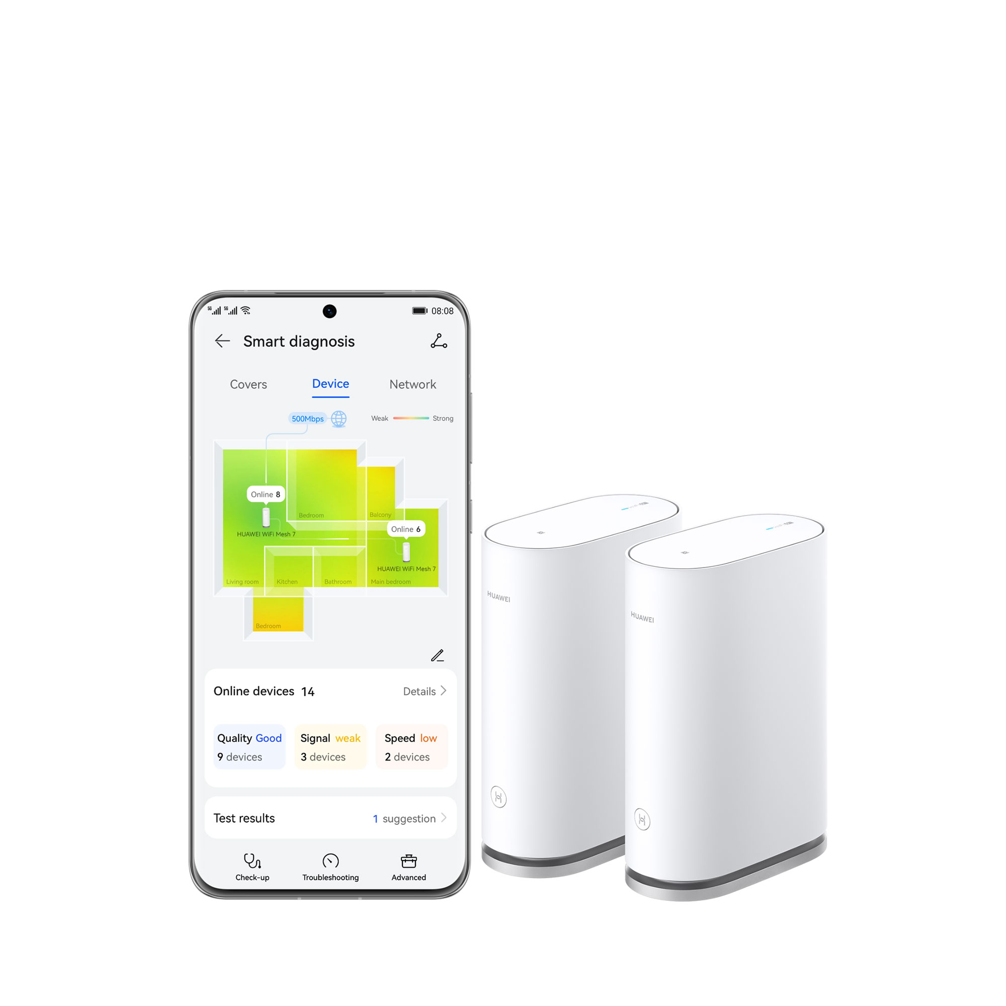 Diagnóstico Wi-Fi visualizado