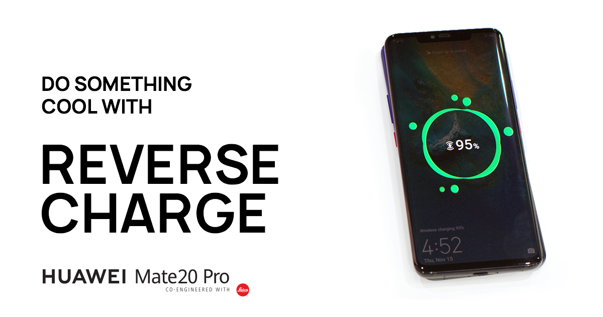 How to turn your phone into a wireless charger with Reverse Charge | HUAWEI Mate 20 Pro