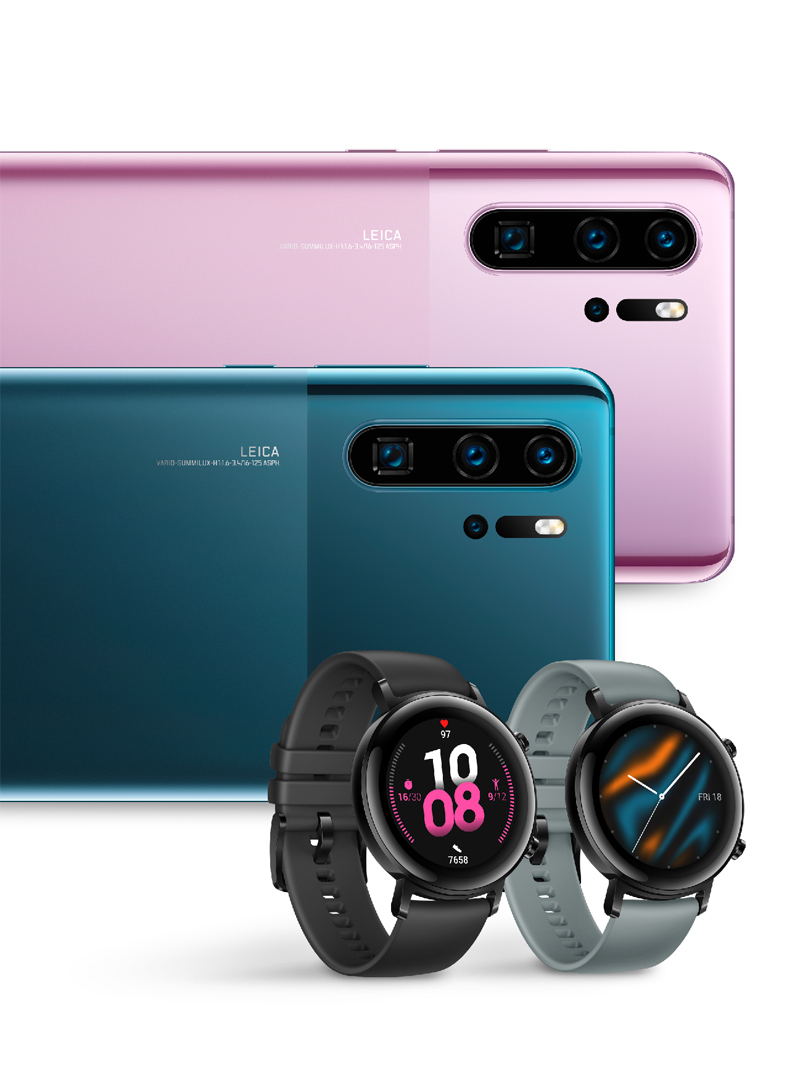 NEW DAZZLING COLORS OF THE HUAWEI P30 PRO AND THE STYLISH WATCH GT 2 42MM COMING TO QATAR