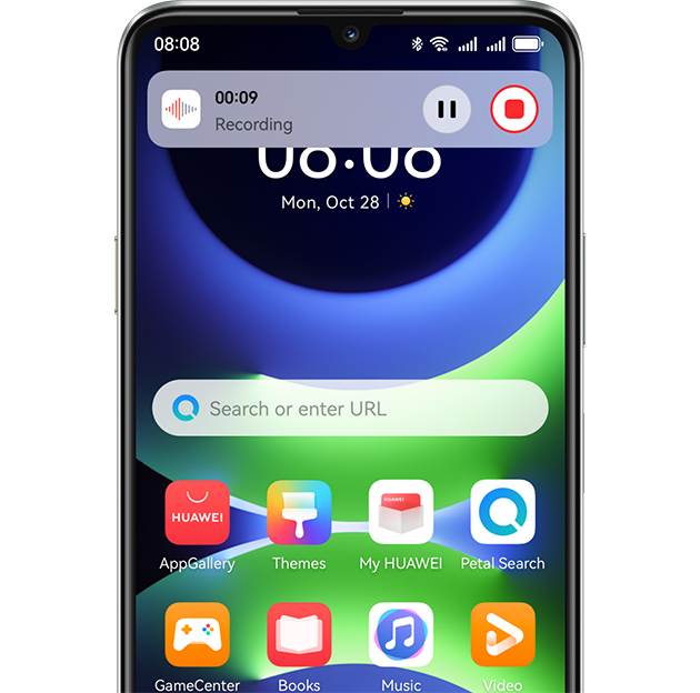 Live view screen on HUAWEI nova Y72S