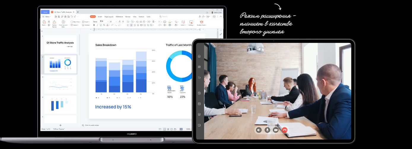 Huawei Matepad pro 12.6 multi-screen