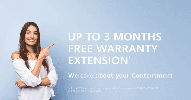Huawei presents extended warranty and free logistics fee postal repair service 
