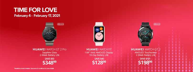 Spread the love with the best in HUAWEI wearables, audio, and tablets this Valentine’s Day