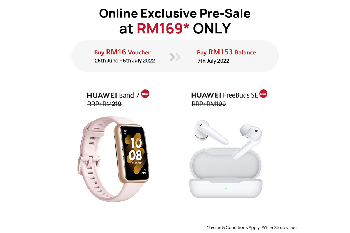 HUAWEI’s Best Value HUAWEI FreeBuds SE and HUAWEI Band 7 Pre-Sale Are Available Starting on 25 June