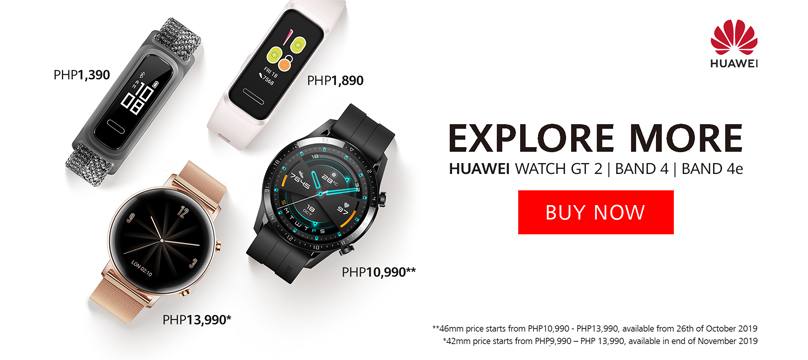 Buy Now! HUAWEI Band 4 and HUAWEI Band 4e in Price PHP1,890 and PHP1,390