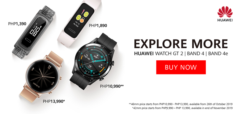 Buy Now! HUAWEI WATCH GT2 (46 mm) in Price PHP 10,990 and PHP 13,990 Available in Limited Huawei Stores
