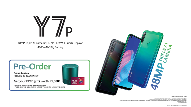 HUAWEI Y7p Pre-order Starts on February 22, 2020 in the Philippines, Priced in P9,990