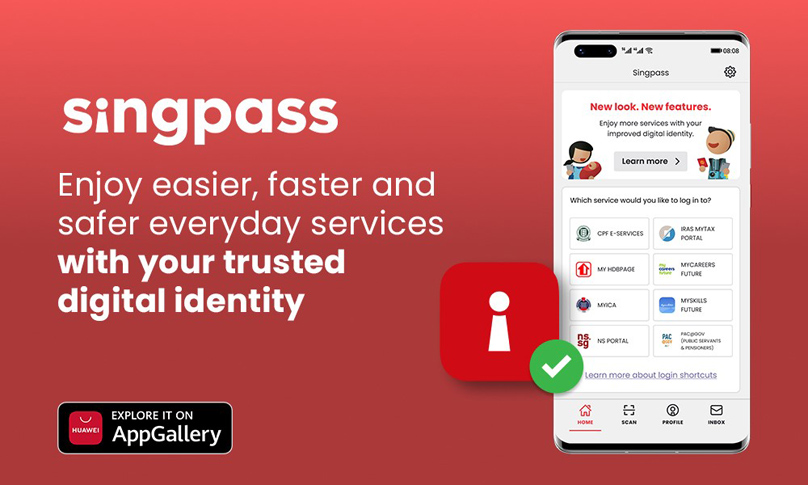 The Singpass app is now available on HUAWEI AppGallery