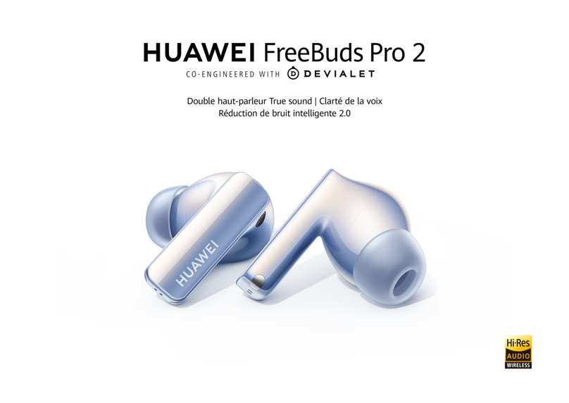 HUAWEI offre une expérience True Sound ultime avec les nouveaux HUAWEI FreeBuds Pro 2 de HUAWEI