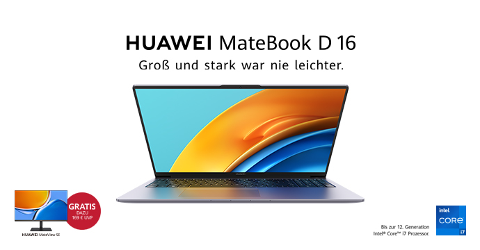 1&1 Drillisch x HUAWEI MateBook D16 2022 Aktion