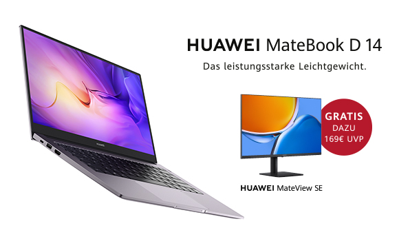 1&1 HUAWEI MateBook D14 2022 +  MateView SE Low Stand Campaign