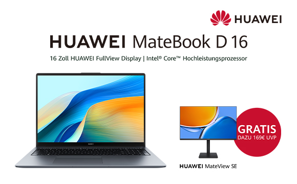 HUAWEI MateBook D16 Bundle mit HUAWEI MateView SE Standard