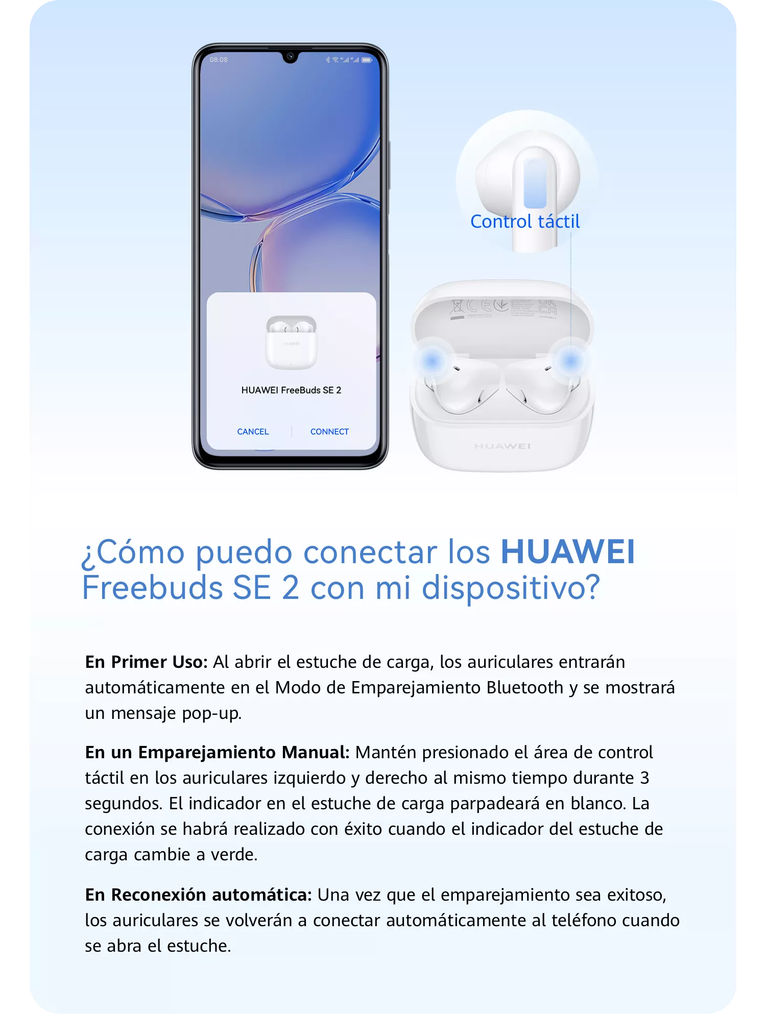 HUAWEI FreeBuds SE 2 - Auriculares 40 Horas de Batería, Compactos y  Cómodos, Protección IP54 contra el Polvo y las Salpicaduras, Bluetooth 5.3,  Sonido Estable, IOS y Android, Ceramic White : : Electrónica