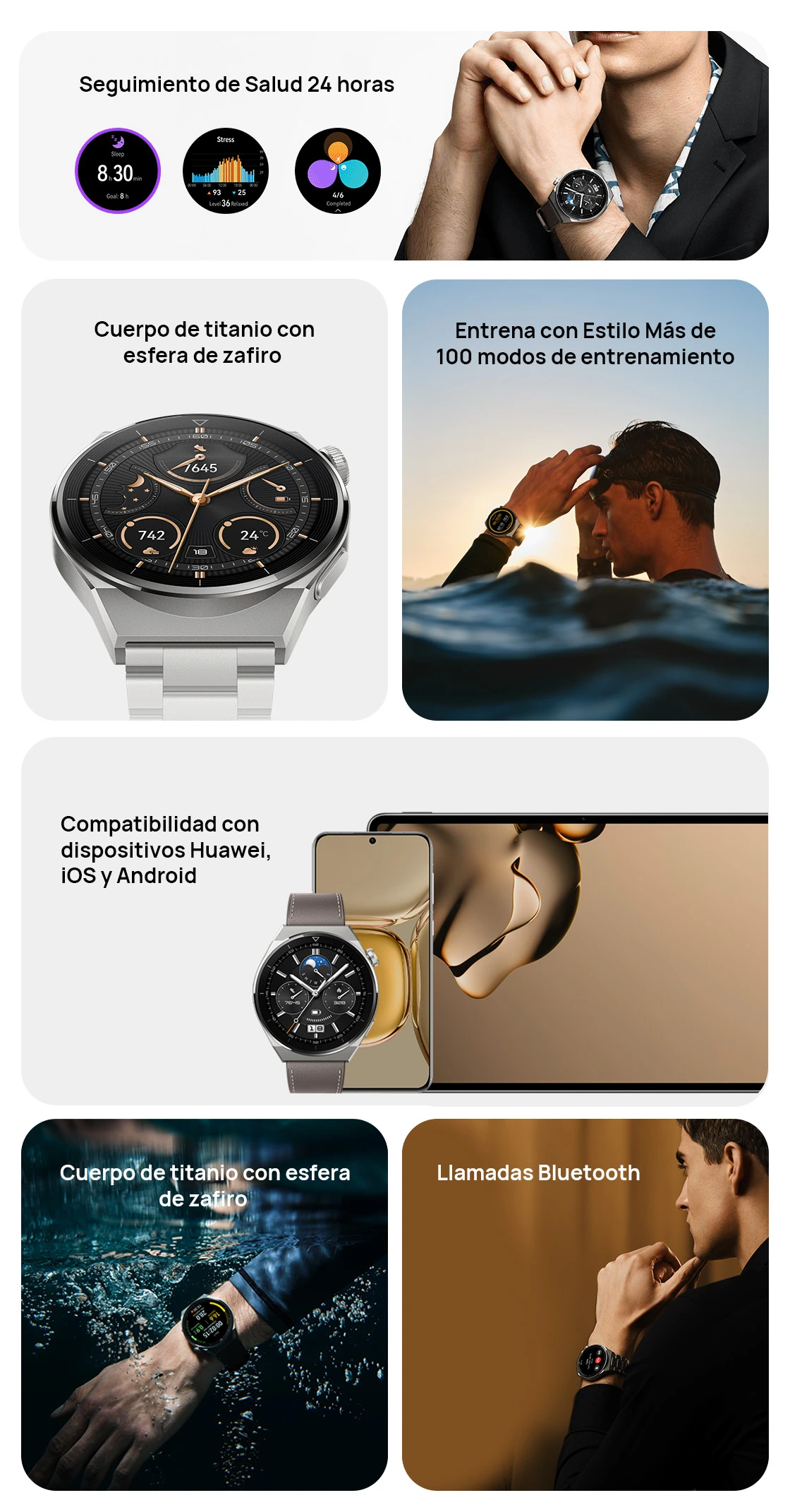 Huawei-reloj inteligente GT3 Pro para hombre, pulsera con Dial  personalizado, respuesta a llamadas, AMOLED, deportivo, rastreador de  Fitness, resistente al agua, para Apple y Xiaomi