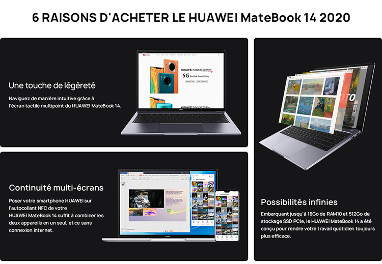 Ordinateur portable Huawei MateBook - 512Go - 8Go - 14