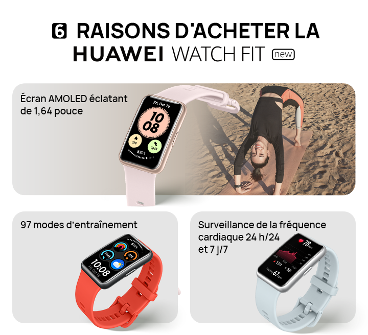 Montre Connectée Huawei Watch Fit / Rose