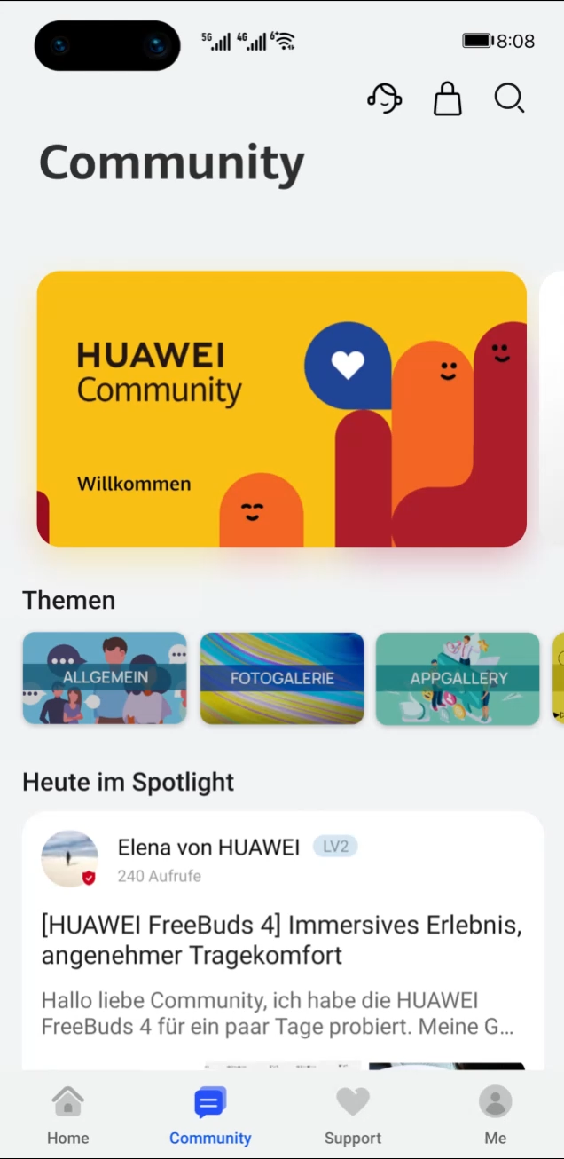 Werde jetzt Teil der offiziellen HUAWEI Community!