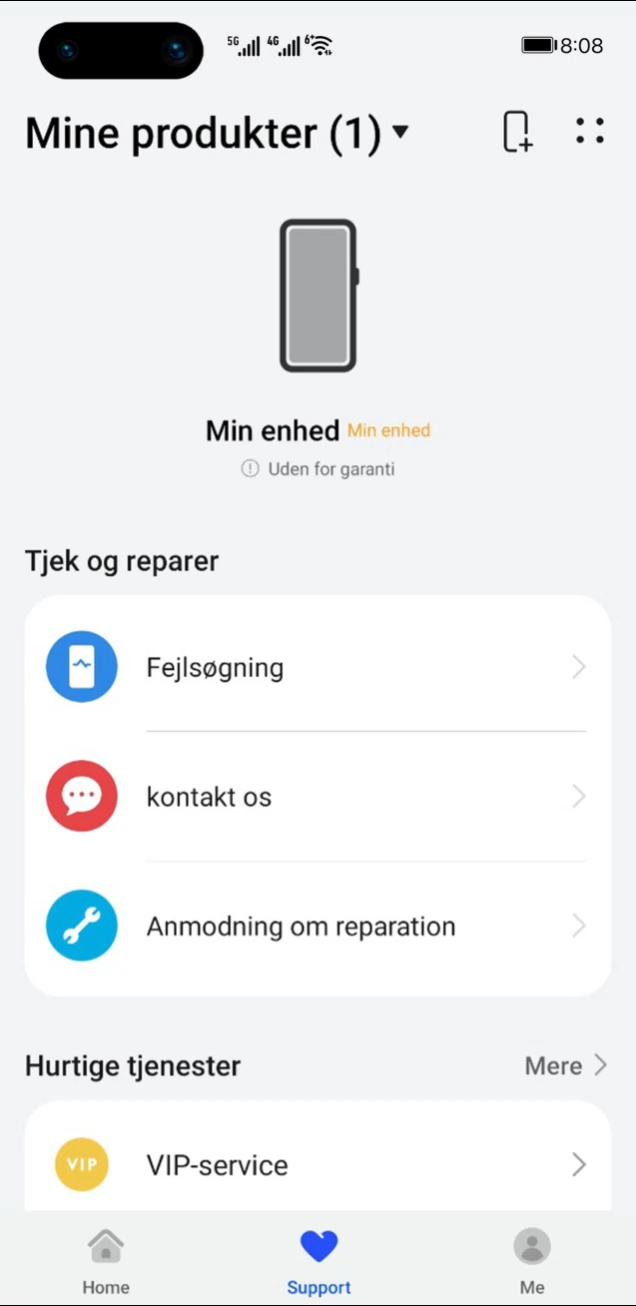 Praktiske tjenester lige ved hånden