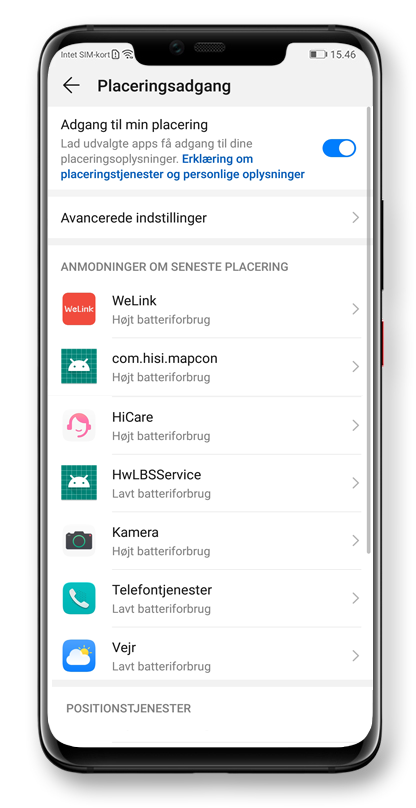 Manage your location information