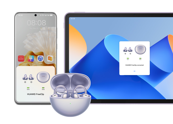 Huawei øretelefoner er parret til at forbinde mobiltelefoner, tablets, pc'er og andre enheder Huawei øretelefoner er parret til at forbinde mobiltelefoner, tablets, pc'er og andre enheder