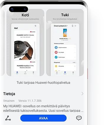 Päivitä Tuki-sovelluksen kautta