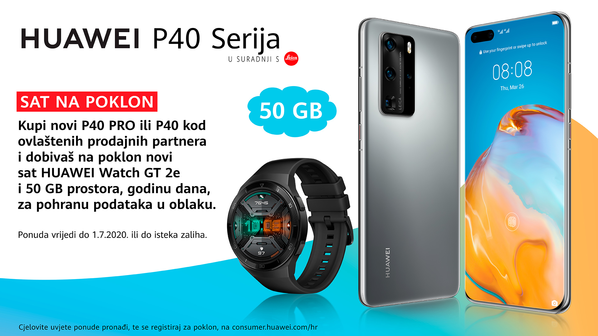  When you buy your HUAWEI mate20 pro or HUAWEI p20 pro, you get a watch gt for free