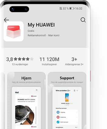 Oppdater via Support-appen
