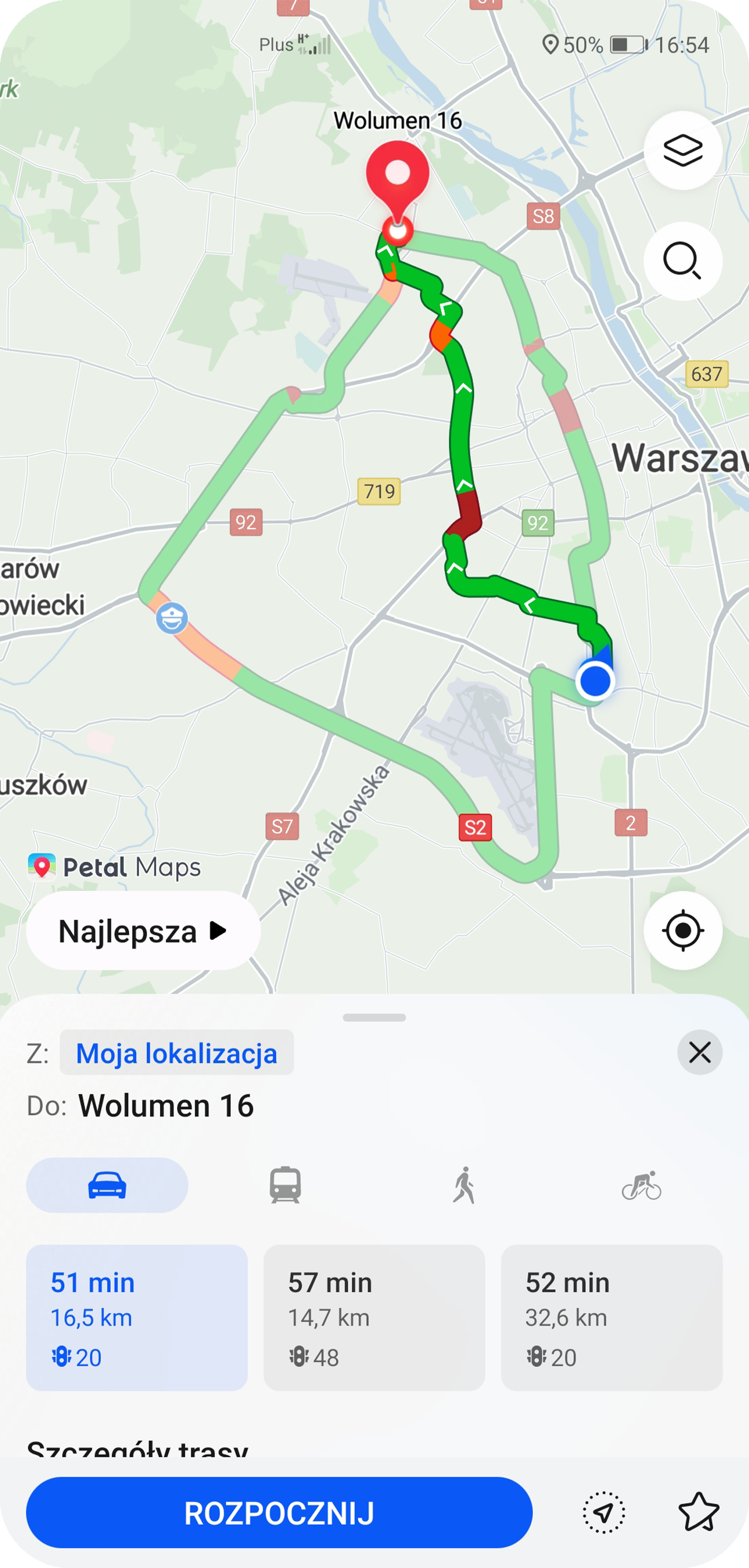 Display real-time transit screen