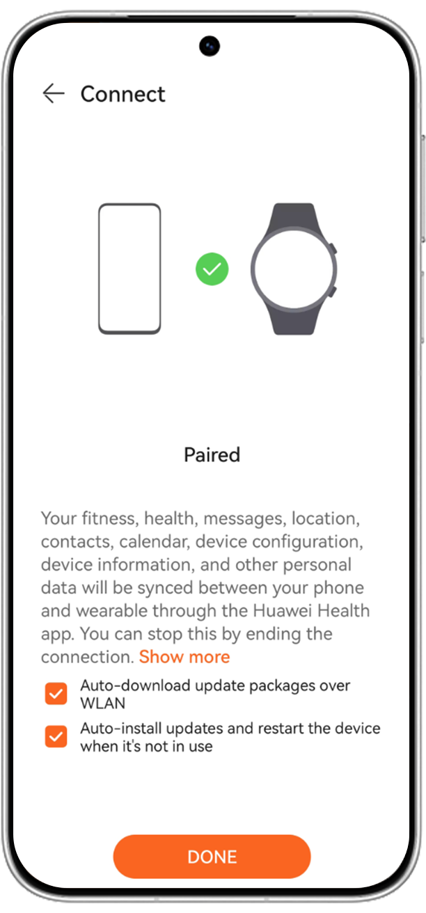 Confirm pairing on the mobile device