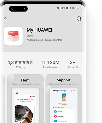 Uppdatera via supportappen
