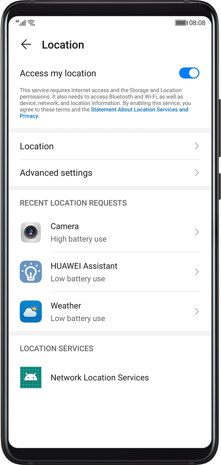 Manage your location information
