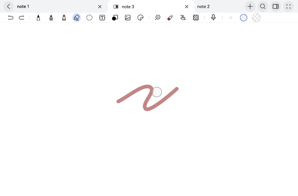 The HUAWEI Notes interface, highlighting its rich collection of professional brushes