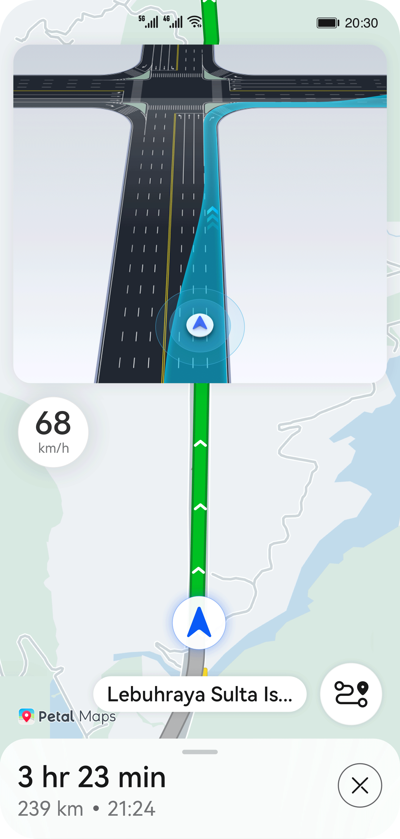 Display real-time transit screen