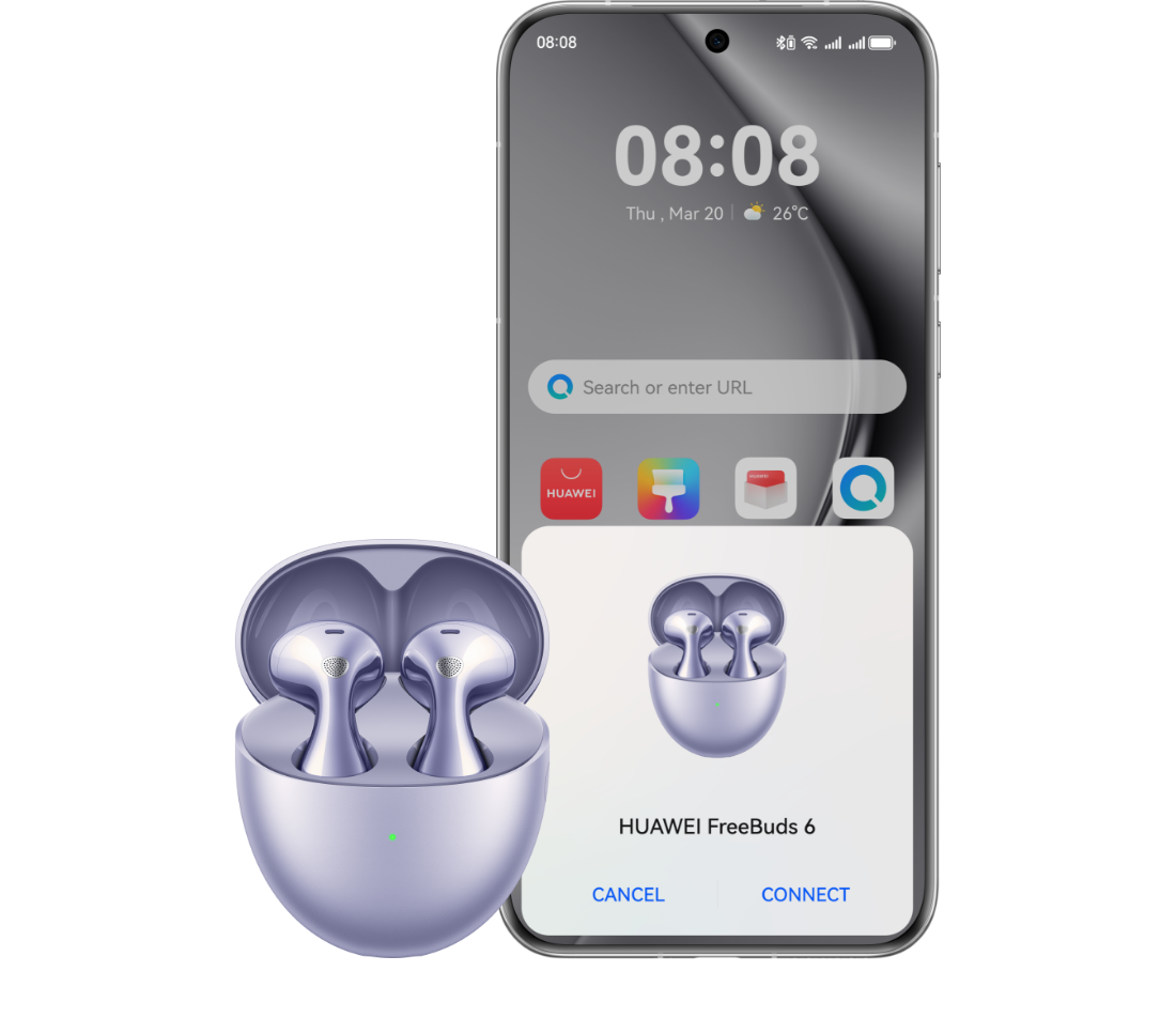 Shows additional features on HUAWEI FreeBuds 6.