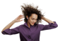 Shows the fit while the model is wearing HUAWEI FreeBuds 6.