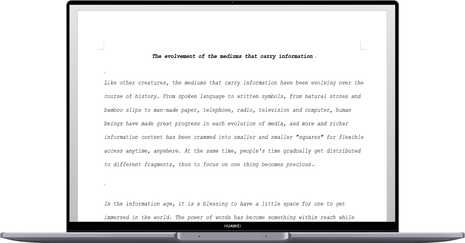 HUAWEI MateBook 16s 2023 ebook mode