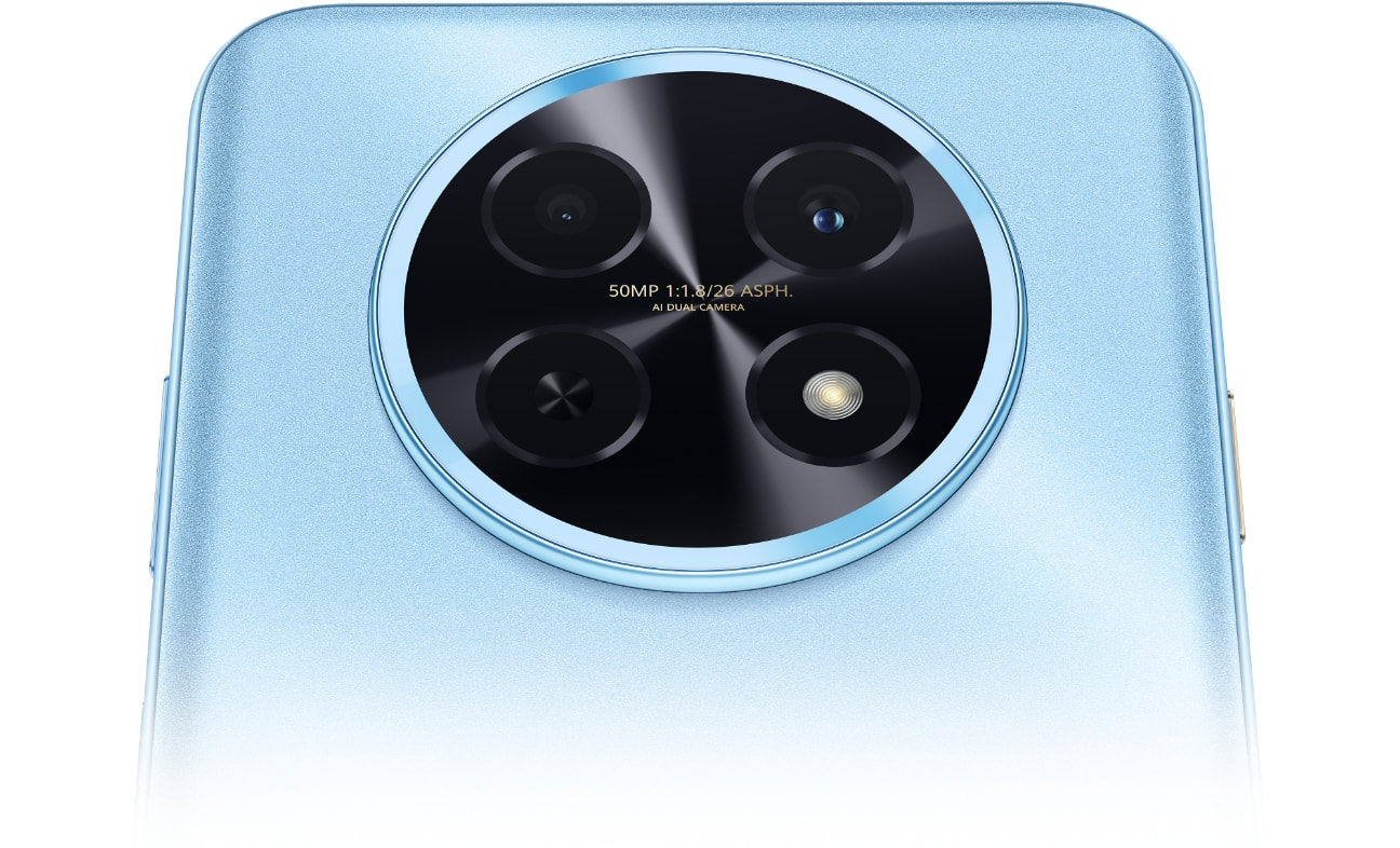 HUAWEI nova 14i rear view, show the 256 GB big storage