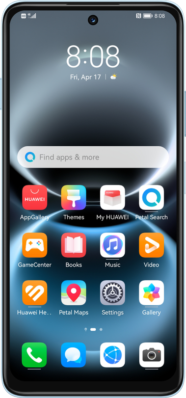 Huawei nova Y74 privacy shield covers the desktop,demonstrating the privacy and security protection function