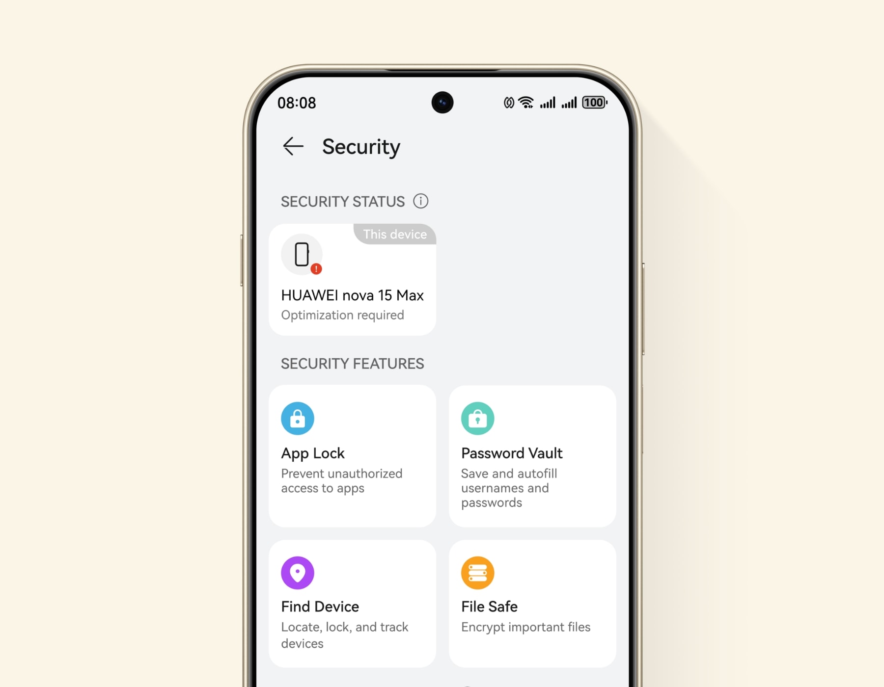The interface of HUAWEI nova 15 Max shows its instant widgets function