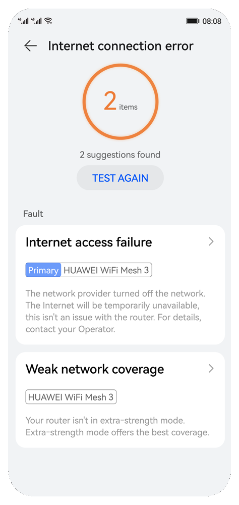 HUAWEI WiFi Mesh 3 Smart diagnosis