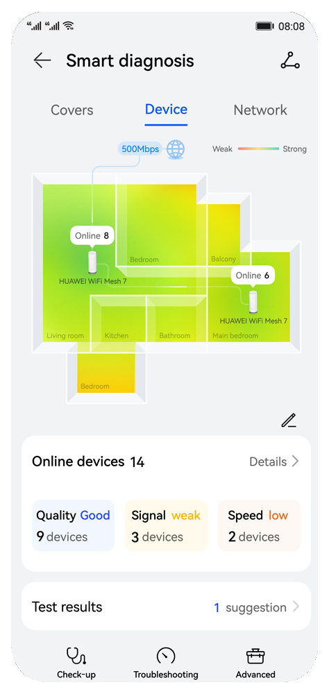 HUAWEI WiFi Mesh 7 Smart diagnosis