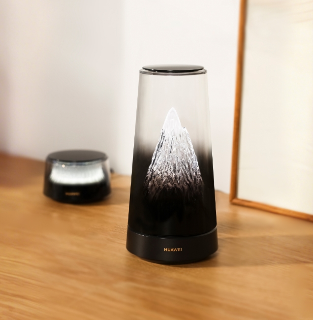 Displays the HUAWEI WiFi Mesh X3 Pro and X3 Pro Extender on a tabletop, demonstrating their versatility in complementing various home decor styles.