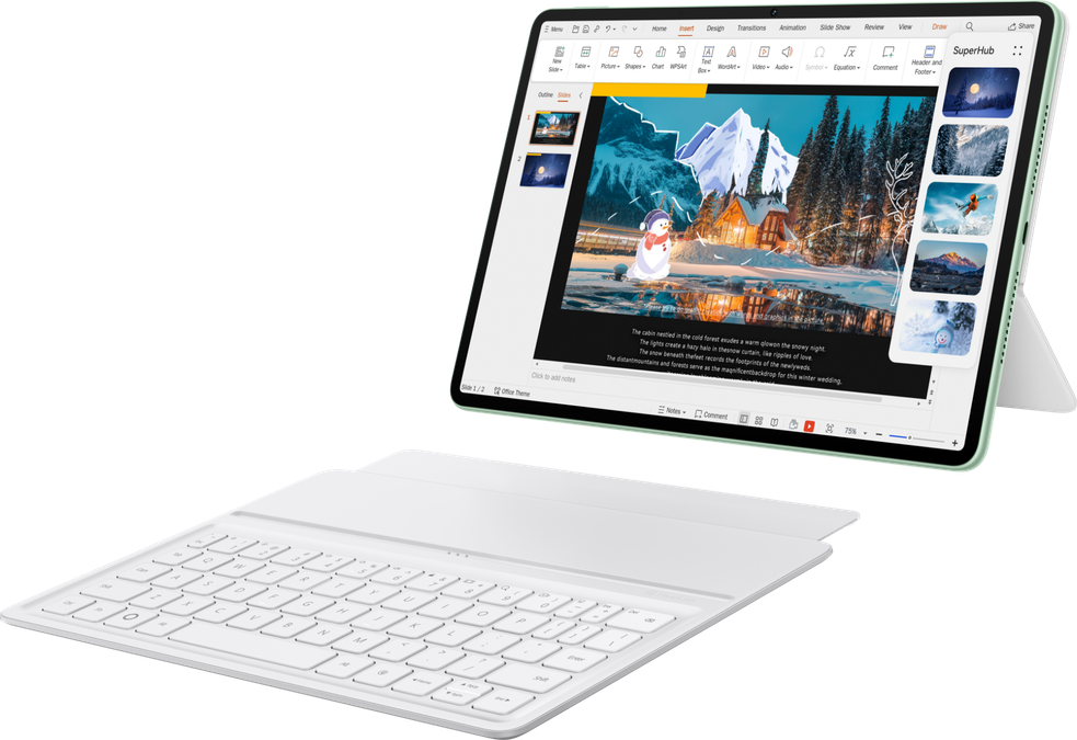 HUAWEI MatePad 11.5 S 2026 superhub demo, showcasing cross-device workflows