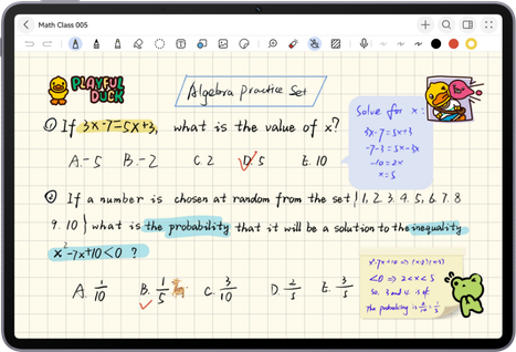 HUAWEI MatePad 11.5 S 2026 screen image, demonstrating note-taking with HUAWEI Notes