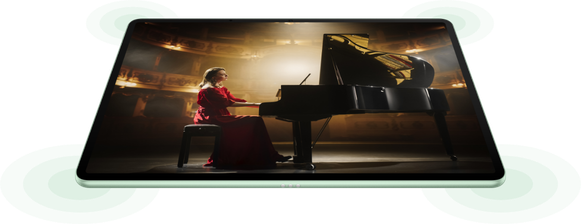 HUAWEI MatePad 11.5 S 2026 angled view, highlighting its audio quality