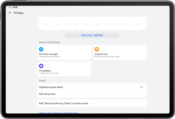 HUAWEI MatePad Air privacy protection