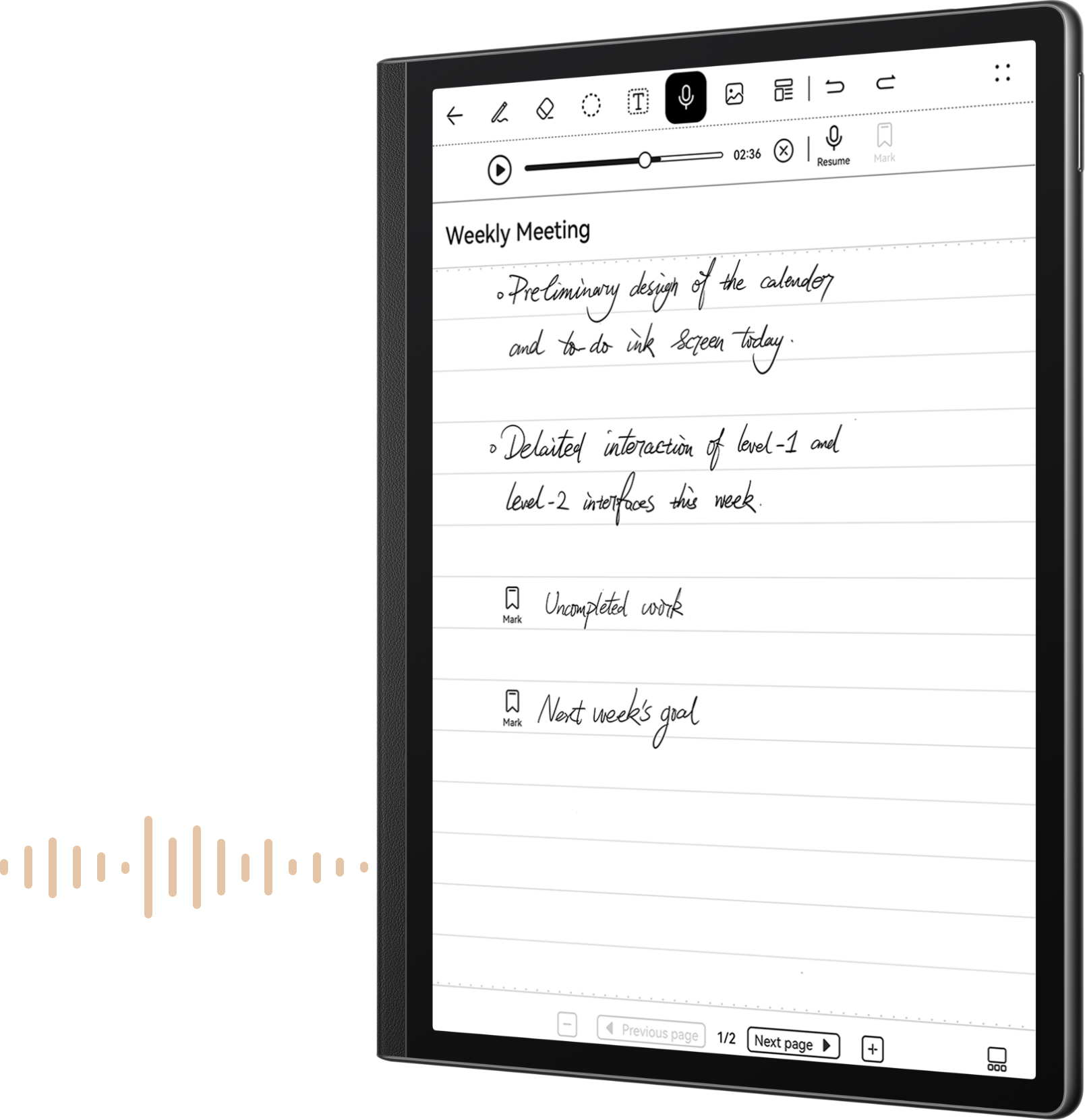 HUAWEI MatePad Paper Recording