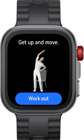 The stand ring reminds you to get up and move from time to time