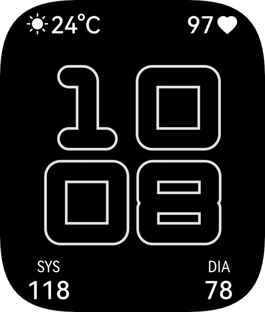 Shows the AOD watch face and panda watch face of HUAWEI WATCH D2 when the screen is off