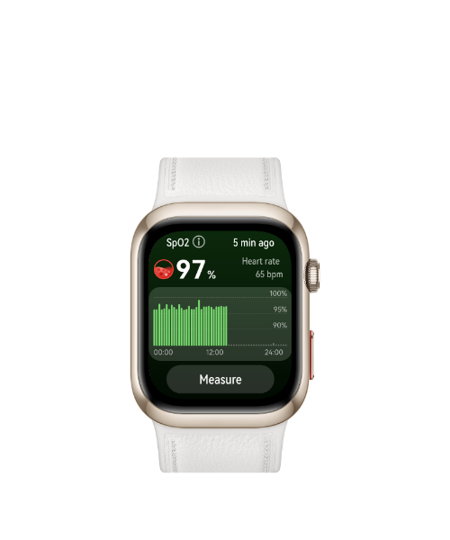 HUAWEI WATCH D2's interface,showing the SpO2 Monitoring feature